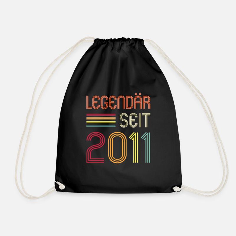 11ter Geburtstag Legendär Seit 2011 Geschenk - Turnbeutel - Schwarz