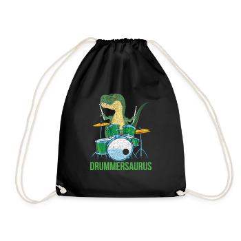 Drums T-Rex - Drawstring Bag - black - Front