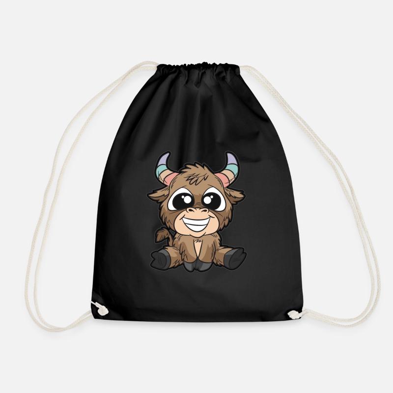 Cornes pastel signe du zodiaque taureau - Sac de sport léger - noir