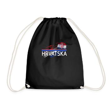 Hrvatska - Drawstring Bag - black - Front