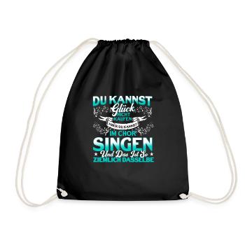 Chor Singen Sänger Chormitglied Geschenk - Turnbeutel - Schwarz - Vorne