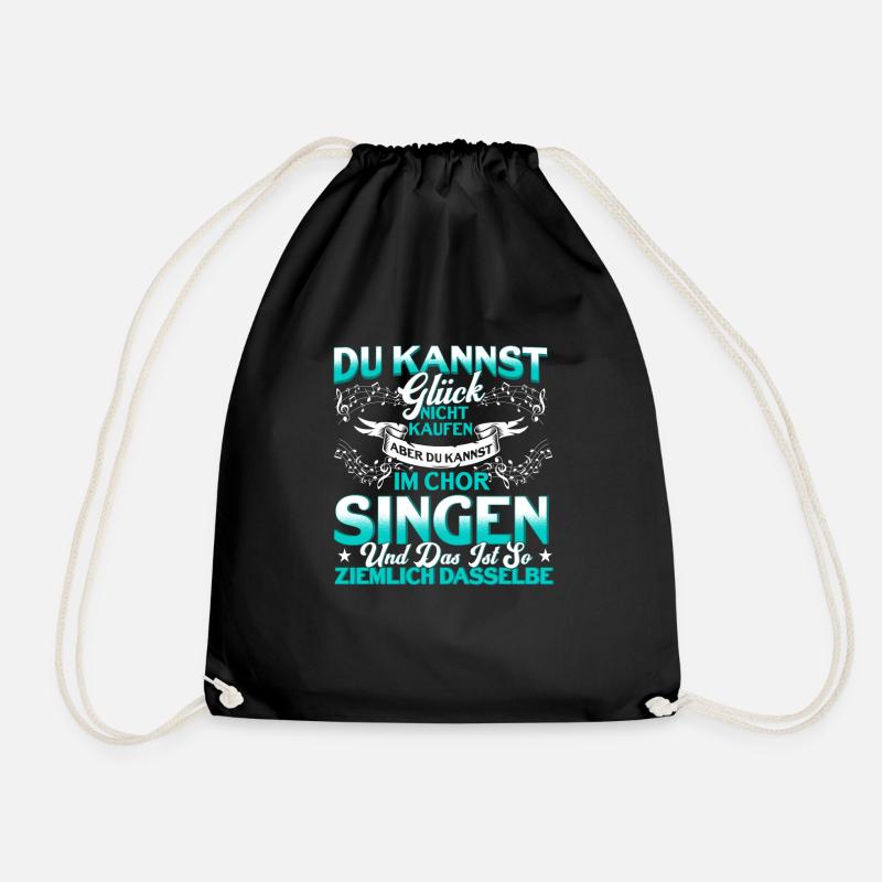 Chor Singen Sänger Chormitglied Geschenk - Turnbeutel - Schwarz