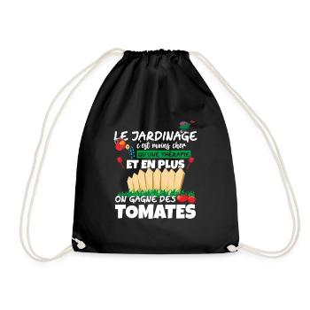 Jardinier Cadeau Drôles Tomates Jardinage Humour - Sac de sport léger - noir - Devant