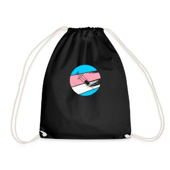 Chemise-cadeau de testostérone transgenre Happy T Day - Sac de sport léger - noir - Devant