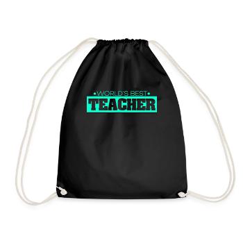 Worlds Best Teacher Best Teacher in the World - Drawstring Bag - black - Front