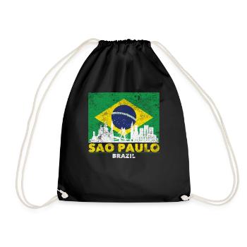 Sao Paulo Stadt Reisen Brasilien - Turnbeutel - Schwarz - Vorne