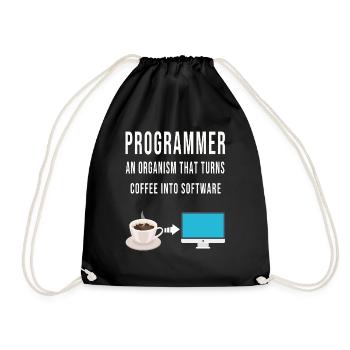 Programmierer Code Computer Softwareentwickler - Turnbeutel - Schwarz - Vorne