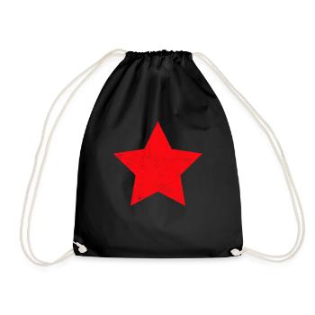 Étoile rouge vintage - Sac de sport léger - noir - Devant