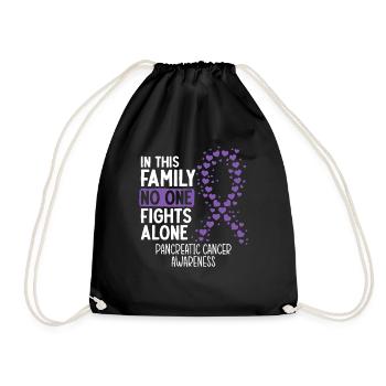 Cancer pancreatic cancer - Drawstring Bag - black - Front