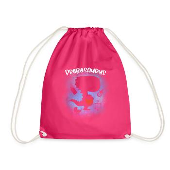 Pregosaurus Schwangerschaftsankündigung - Turnbeutel - Fuchsia - Vorne