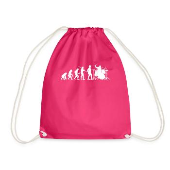 Evolution Drums Groupe de musicien batteur drôle - Sac de sport léger - fuchsia - Devant
