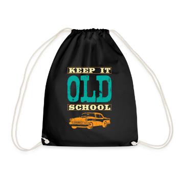 Keep It Old School Accelerate Muscle Car mit Hinte - Turnbeutel - Schwarz - Vorne