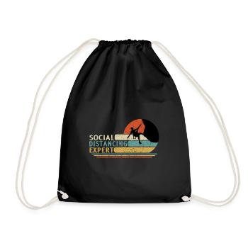 Funny Rock Climbing Social Distancing Expert - Sac de sport léger - noir - Devant