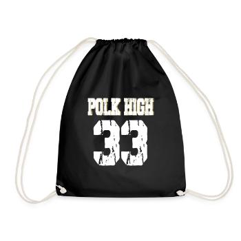 Cadeau pour homme Polk High American Football - Sac de sport léger - noir - Devant