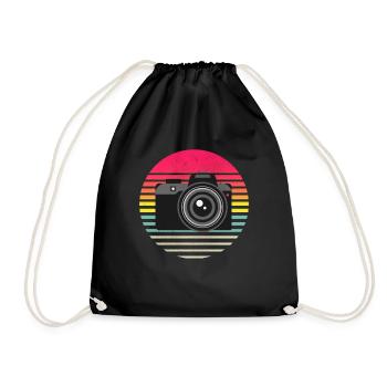 Vintage Retro Camera Photography Lover - Turnbeutel - Schwarz - Vorne