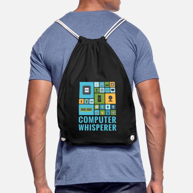 Computer Whisperer Funny IT Tech Support Help Desk Drawstring Bag