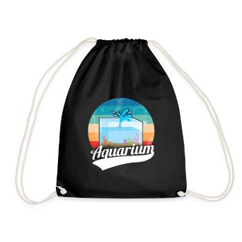 Aquarium - Turnbeutel - Schwarz - Vorne