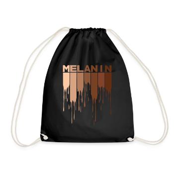 Melanin Black Month History Anti-Racism - Drawstring Bag - black - Front