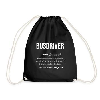 Bus - Turnbeutel - Schwarz - Vorne