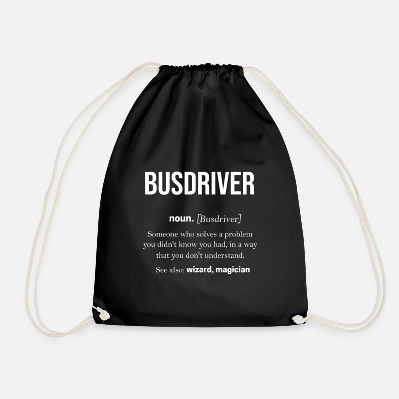 Bus - Turnbeutel - Schwarz
