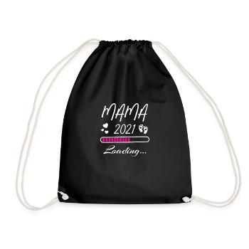 Mom 2021 - Drawstring Bag - black - Front