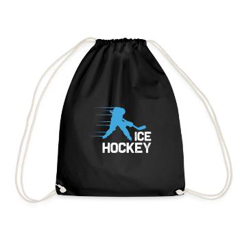 Eishockey - Turnbeutel - Schwarz - Vorne