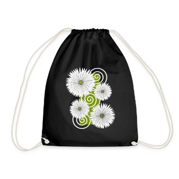 fleurs Marguerites fleurs blanches fleurs jardin printemps - Sac de sport léger - noir - Devant