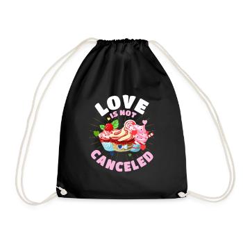 Love Cupcake n'est pas annulé. Gâteau alimentaire - Sac de sport léger - noir - Devant