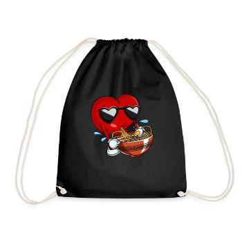 Valentinstag Jungen Ramen Japanisch - Turnbeutel - Schwarz - Vorne