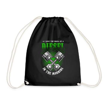 Diesel Diesel Engine Diesel Driver Truck Tuner Motif - Drawstring Bag - black - Front
