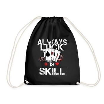 Cadeau de joueur de poker pour les fans de poker cartes de poker - Sac de sport léger - noir - Devant