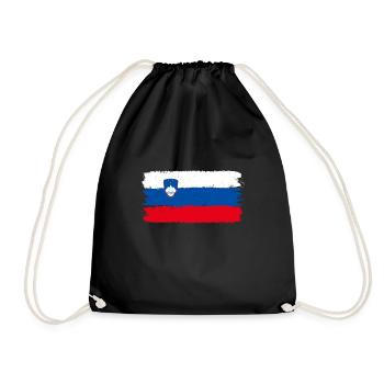 Slovenia - Drawstring Bag - black - Front