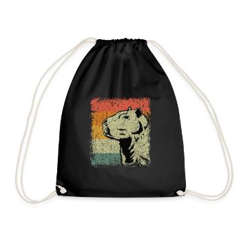 Vintage Capybara sauvage rongeurs cadeau - Sac de sport léger - noir - Devant