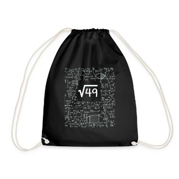 Enfants Racine Carrée De 49 Cadeau D'anniversaire 7 Ans - Sac de sport léger - noir - Devant