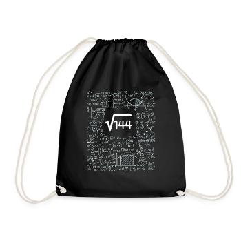 Enfants Racine Carrée De 144 Cadeau D'anniversaire 12 Ans - Sac de sport léger - noir - Devant