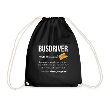 Bus - Turnbeutel - Schwarz - Vorne