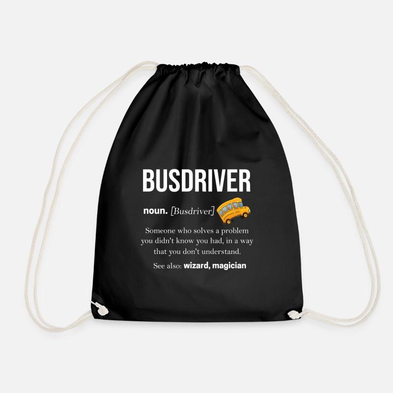 Bus - Turnbeutel - Schwarz
