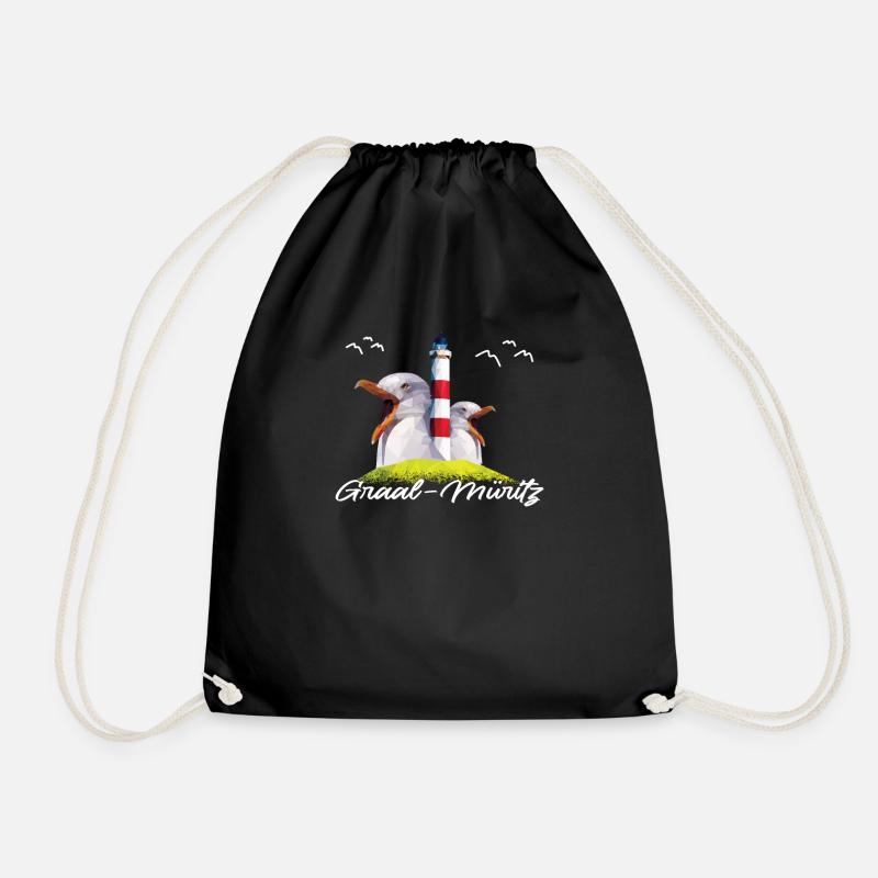 Graal Müritz Ostsee Ostseeküste Geschenk - Turnbeutel - Schwarz