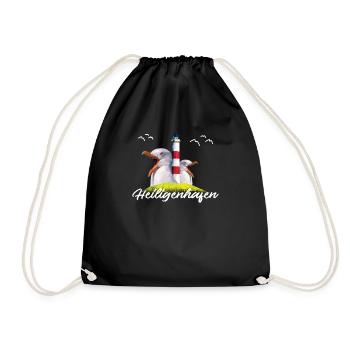 Heiligenhafen Baltic Sea holiday souvenir gift - Drawstring Bag - black - Front