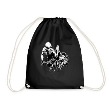 Motocross Design Enduro / Idée cadeau - Sac de sport léger - noir - Devant