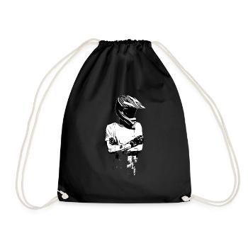 Motocross Design Enduro / Gift Idea / MX - Drawstring Bag - black - Front
