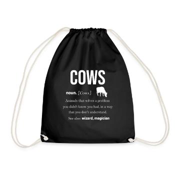 vache - Sac de sport léger - noir - Devant