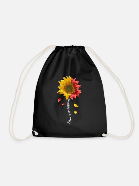 Les fleurs sont le bonheur Fleuriste de tournesol - Sac de sport léger - noir