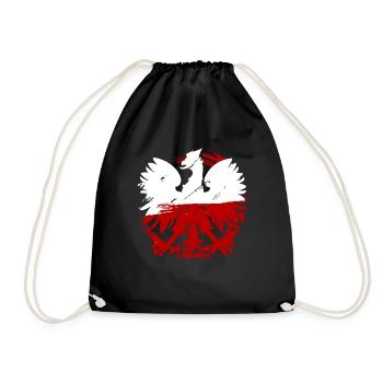 Poland - Drawstring Bag - black - Front