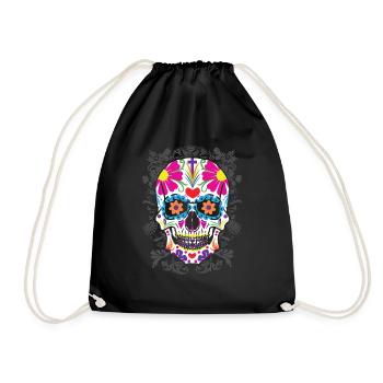 Crâne de sucre dia de los muertos - Sac de sport léger - noir - Devant