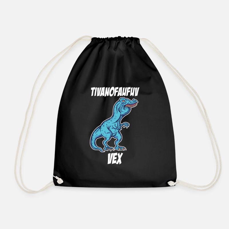 Witziger TRex Überbiss meme Geschenkidee - Turnbeutel - Schwarz