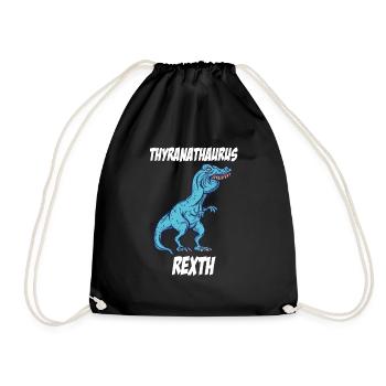 Überbiss lustiger meme TRex Tshirt Geschenk - Turnbeutel - Schwarz - Vorne