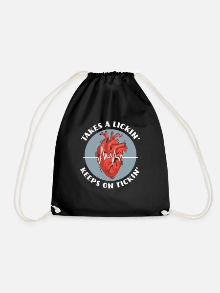 Heart Attack Bypass Surgery Heart Surgery Heart Surgery - Drawstring Bag - black