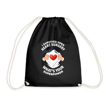 Super-force bypass chirurgie cardio-chirurgicale cardiaque - Sac de sport léger - noir - Devant