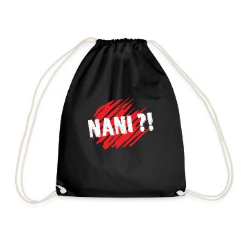Nani? Was Manga Anime Anime Japanischer Humor - Turnbeutel - Schwarz - Vorne